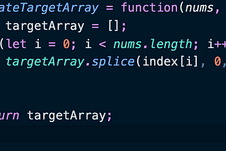 Leetcode Problem 1389: create target array in the given order