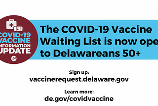 COVID-19 Vaccine Waiting List Now Open to Delawareans 50+