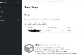 Kibana in IBM Cloud Openshift