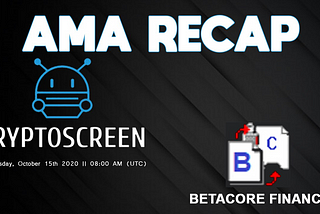 AMA RECAP — CRYPTOSCREEN INDONESIA with BETACORE FINANCE