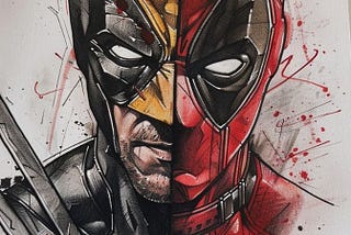 A dynamic illustration of Deadpool and Wolverine, highlighting their unique personalities and camaraderie in a colorful scene.