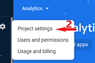 How to integrate a Google Analytics project to our Firebase project using the Firebase Integration…