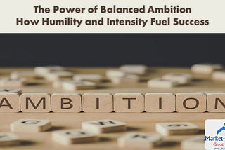 Photo of a word puzzle showing AMBITION. There is also a logo from https://www.market-connections.net