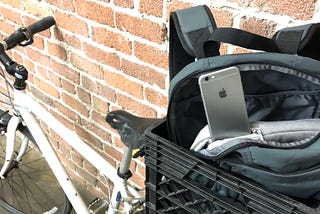 Is it safe to put your laptop in a bike basket?