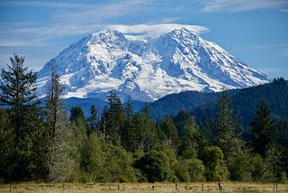 Mount Rainier as photographed by Kevin Freitas in 2020.