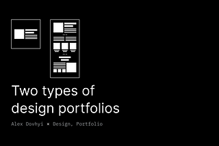 Two types of design portfolios