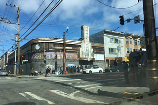 A used furniture store formerly graced this corner of 18th and Mission. No traffic and not many either. Is this the future of Valencia?