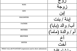 10 Things You Need to Know about the IMMEDIATE FAMILY in Arabic