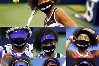 Naomi Osaka masks at the U.S. Open 2020