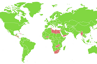 World map of biometric identities