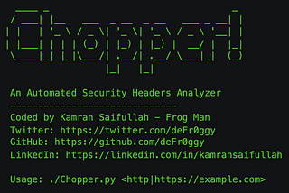 Chopper — An Automated Security Headers Analyzer