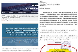 Información de visita de Chavistas al Presidente del Senado Paraguayo. V2.0