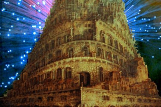 The cover of the Penguin Classics edition of Thomas More’s ‘Utopia.’ It has been altered to add a glowing halo of fiber optics around the central tower. The Penguin logo has been replaced with the beehive from the Utah state flag. Image: 4028mdk09 (modified) https://commons.wikimedia.org/wiki/File:Rote_LED_Fiberglasleuchte.JPG CC BY-SA 3.0 https://creativecommons.org/licenses/by-sa/3.0/deed.en