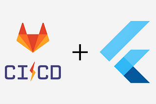 GitLab CI/CD Logo + Flutter Logo