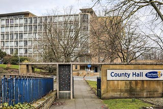 The crumbling red wall of County Durham