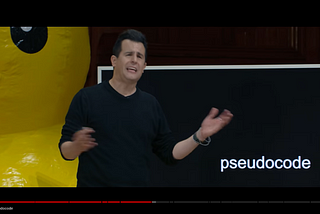 A screenshot of the CS50x lecture of week 0. The difference between the YouTube progress bar’s position and its position in the last diary entry shows the part of the lecture covered in this article.