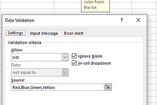 Add Dropdown List Validation to Excel with Python