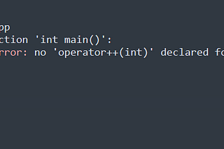 error: no ‘operator++(int)’ declared for postfix ‘++’ [-fpermissive]