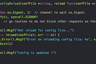 hot config reload with OS signal