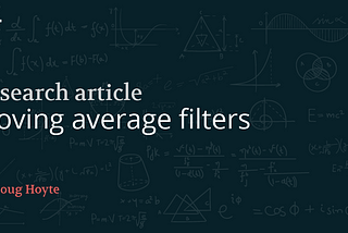 Moving average filters
