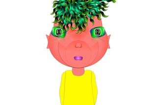 Epic Eyes, a Green-Haired War Orphan