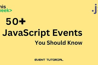 JavaScript Events