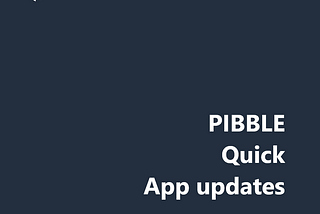 [AI PIBBLE] PIBBLE app Quick update