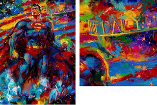 The painting titled “SUPERMAN — Last Son of Krypton” is now available for purchase on Bazaars.app,
