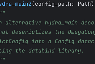 Strongly-typed structured configuration in Hydra