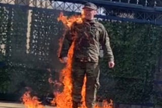 A Man Sets Himself On Fire, Again