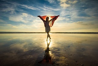 Woman at beach