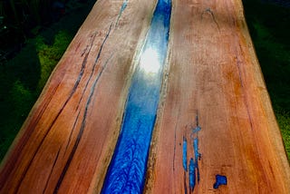 Two slab river table