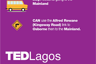 TEDLagos traffic guide