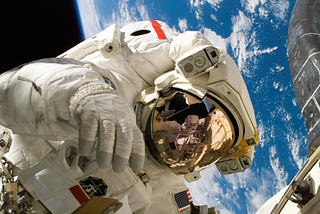 NASA astronaut in space