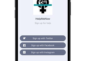 Implementation of the application-HelpMeNow