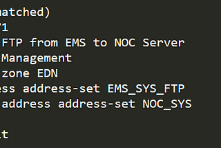 Parsing firewall policies using Python