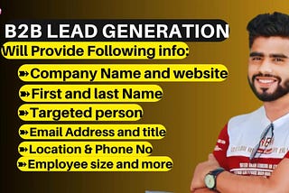 I will do b2b lead generation and email list for your targeted business 24hrs