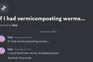 if i had vermicomposting worms…