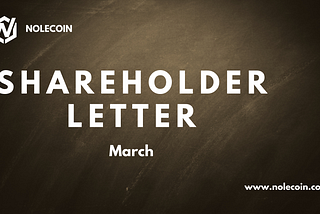 Shareholder Letter | March