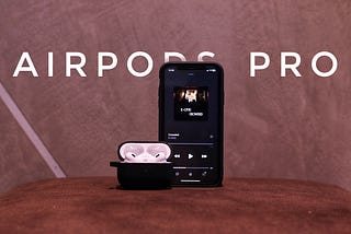 AirPods Pro with iPhone 11.