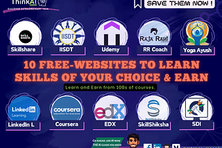 10 Free-Websites to Learn Skills of Your Choice & Earn