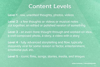 Levels of Content