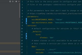 Symfony parameters and environment variables
