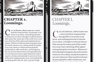 Screenshots showing the text set in Georgia and Literata