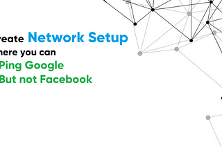 A setup where you can ping to Google but not to Facebook.