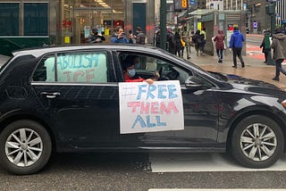 CAR AND BIKE CARAVAN TARGETS JAILS AND DETENTION FACILITIES TO DEMAND CUOMO RELEASE ICE DETAINEES…