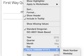 3 ways to calculate the difference between two months in Tableau