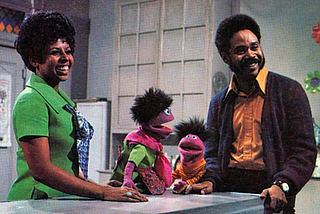HE WAS A BLACK POWER ICON ON “SESAME STREET.”
