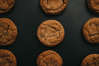 Baked cookies on a pan