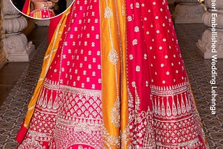 Embrace Your Unique Style with Our Multi-Color Zari Pearl Embellished Wedding Lehenga